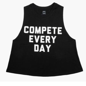 COMPETE EVERY DAY WOMEN'S RACERBACK CROP TANK